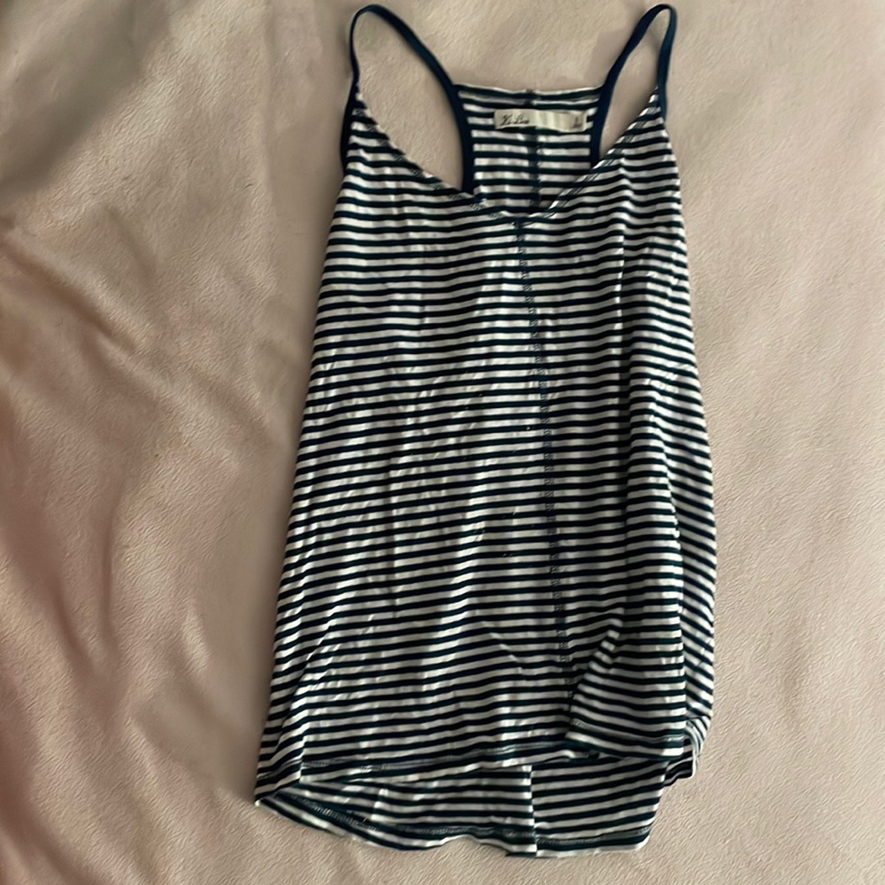 Hi-line navy and white striped tank top, size s, perfect condition